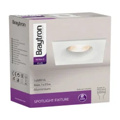 LED Einbauspot Weiß viereckig - für 1 GU10 LED Spot - exkl. LED Spot