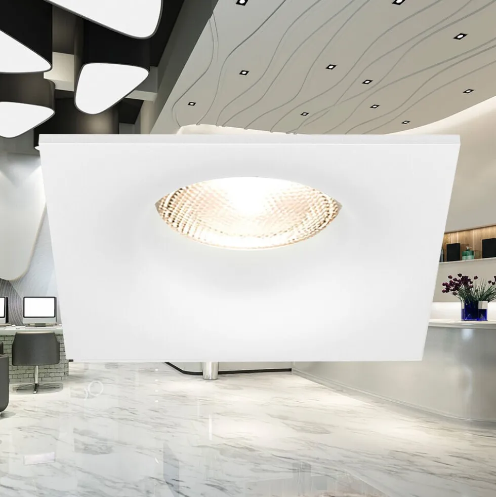 LED Einbauspot Weiß viereckig - für 1 GU10 LED Spot - exkl. LED Spot