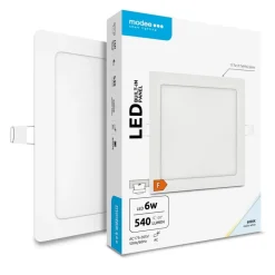 LED Einbaustrahler flach Eckig 115MM - 6W - Downlight rechteckig - 230V - 100x100mm