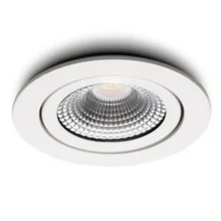 LED-Einbaustrahler IP54 – Weiß, neigbar – 5 W, 450 lm – 2200 K Warmweiß – CRI ><noscript><img width=