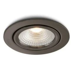 LED-Einbaustrahler 85 mm – IP54 Gun Metal – 5 W 450 lm – 2700 K Warmweiß | Geeignet für Badezimmer. Ausschnittgröße 75 mm – Dimmbar 230 V