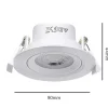 LED Einbaustrahler 90mm - 5W 480Lm - 3000K 830 Warmweiß | Lochmass 70mm - Schwenkbar | Triac Dimmbar - entspricht 50W