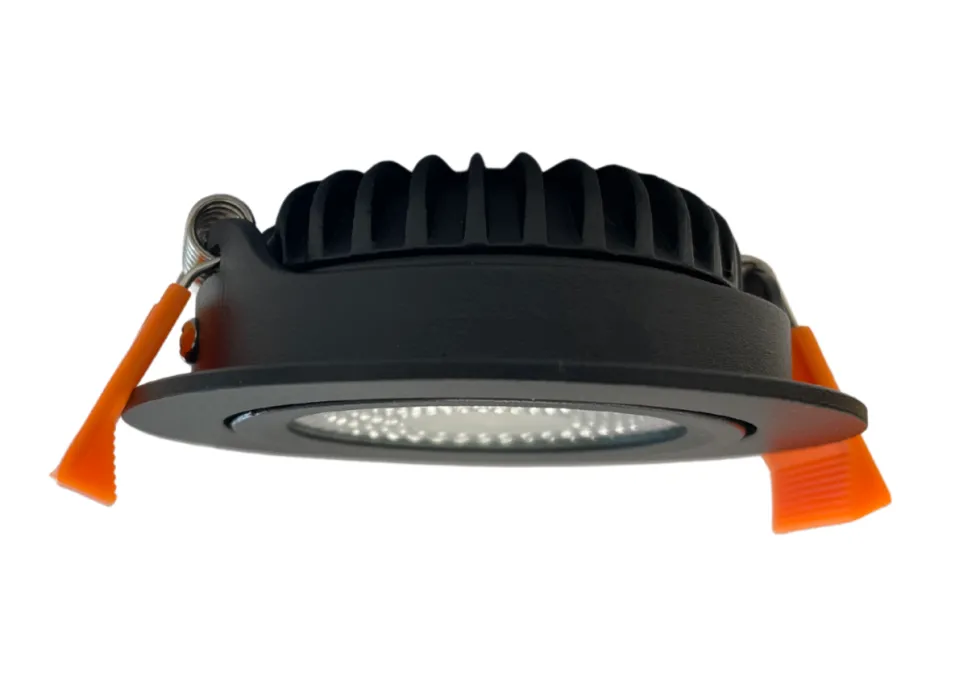LED Einbaustrahler Schwarz dimmbar IP65 - 5W Dim to Warm 1800K-2800K