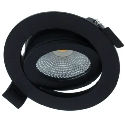LED-Einbaustrahler Slim Schwarz Rund 5W 350lm 60D - 927 Warmweiß | 82mm - IP44 - Dimmbar - Höchste Farbwiedergabe