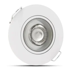LED-Einbaustrahler - Weiß - 4W - 3CCT - 3000K/4000K/6500K - 480lm - IP44 - 80mm - Schwenkbar - Dimmbar | Ausschnittgröße 68mm
