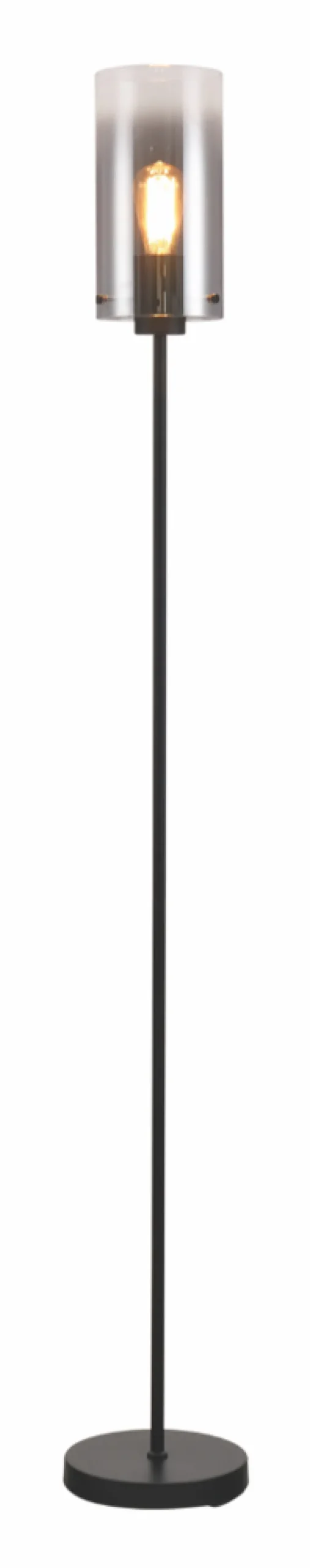 LED einzel Licht Bodenleuchte VENTOTTO Schwarz / Rauchglas