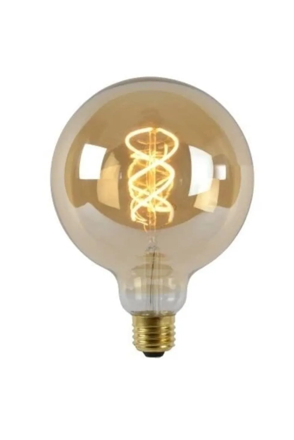 LED Fadenlampe - Ø 12,5 cm - dimmbar - E27 G125 - 1x5W - 2200K extra Warmweiß - Bernsteinfarben
