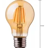 LED Fadenlampe dimmbar - E27 A60 - 4W entspricht 50W - 2200K extra Warmweiß