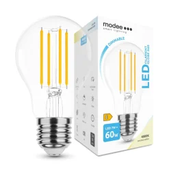 LED Fadenlampe dimmbar - E27 A60 7W - 4000K Neutralweiß