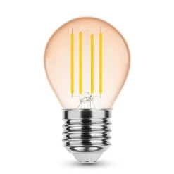 LED Fadenlampe - dimmbar - E27 Sockel - G45 - 4W entspricht 28W - 1800K extra Warmweiß