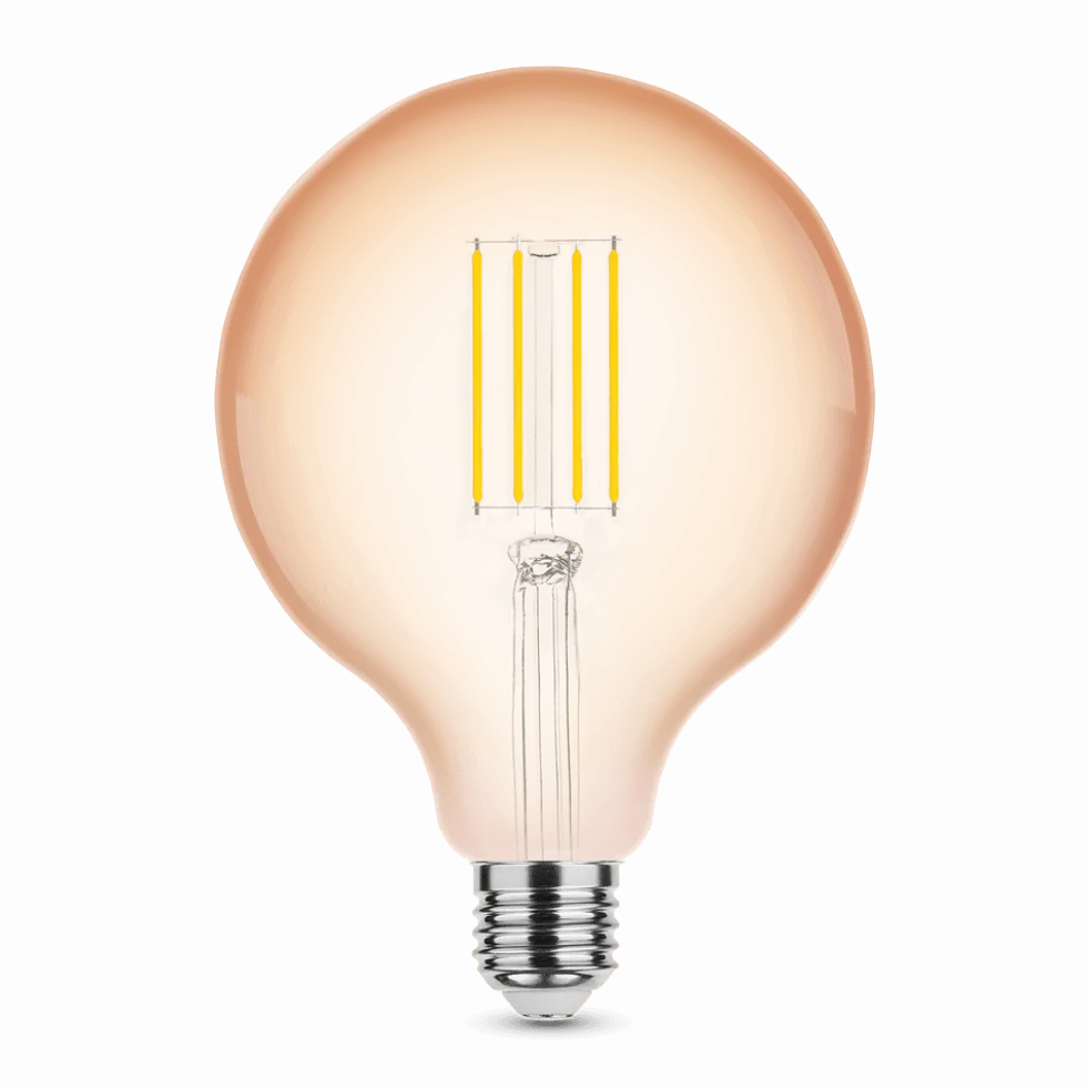 LED Fadenlampe - dimmbar - E27 Sockel - G125 - 4W entspricht 28W - 1800K extra Warmweiß