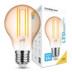 LED Fadenlampe E27 - A60 - 4W entspricht 33W - 1800K extra Warmweiß