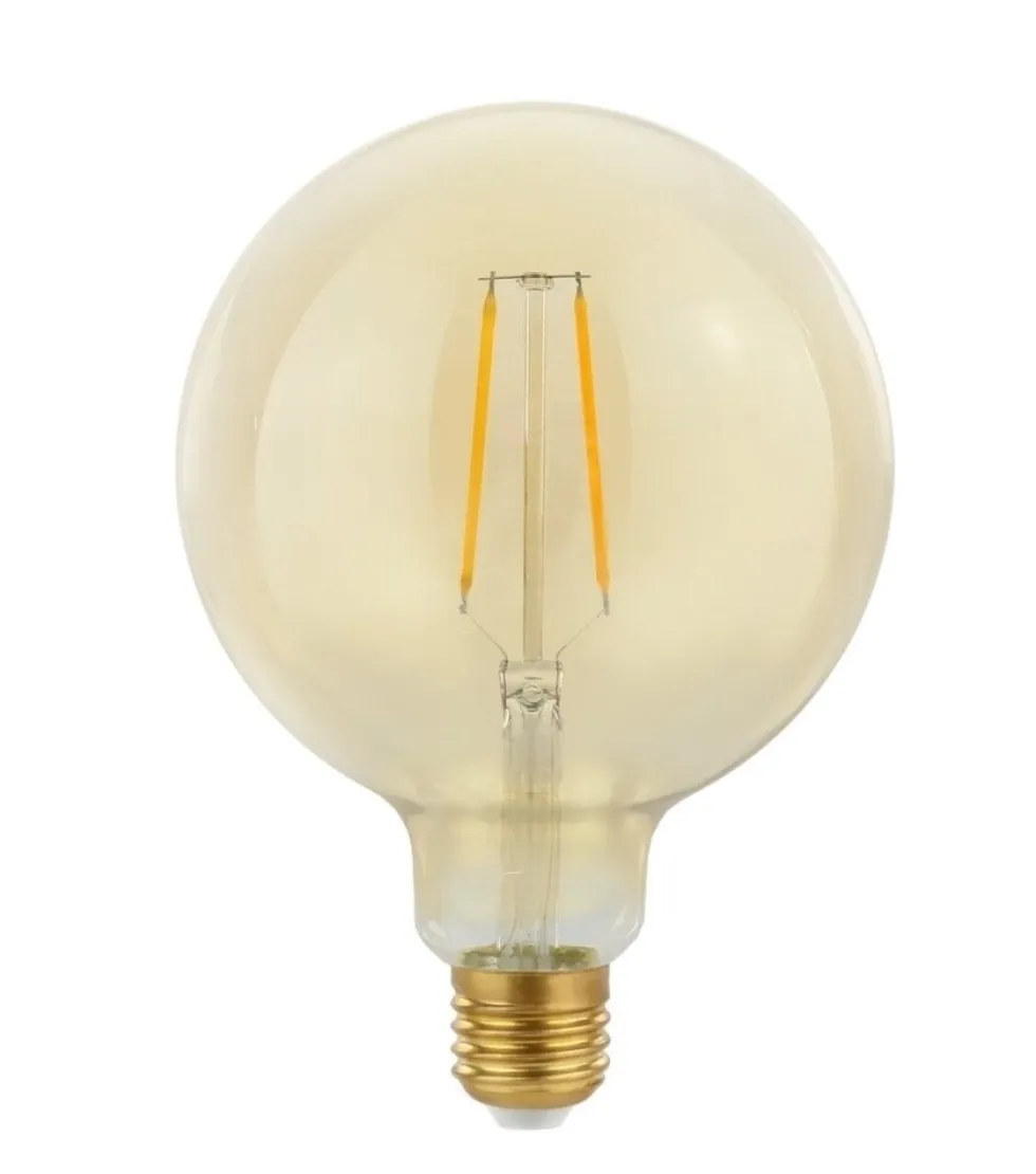 LED Fadenlampe E27 - G125 - 2W entspricht 21W - 2500K extra Warmweiß - XL Glaskolben