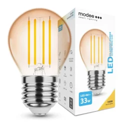 LED Fadenlampe E27 - G45 - 4W entspricht 33W - 1800K extra Warmweiß