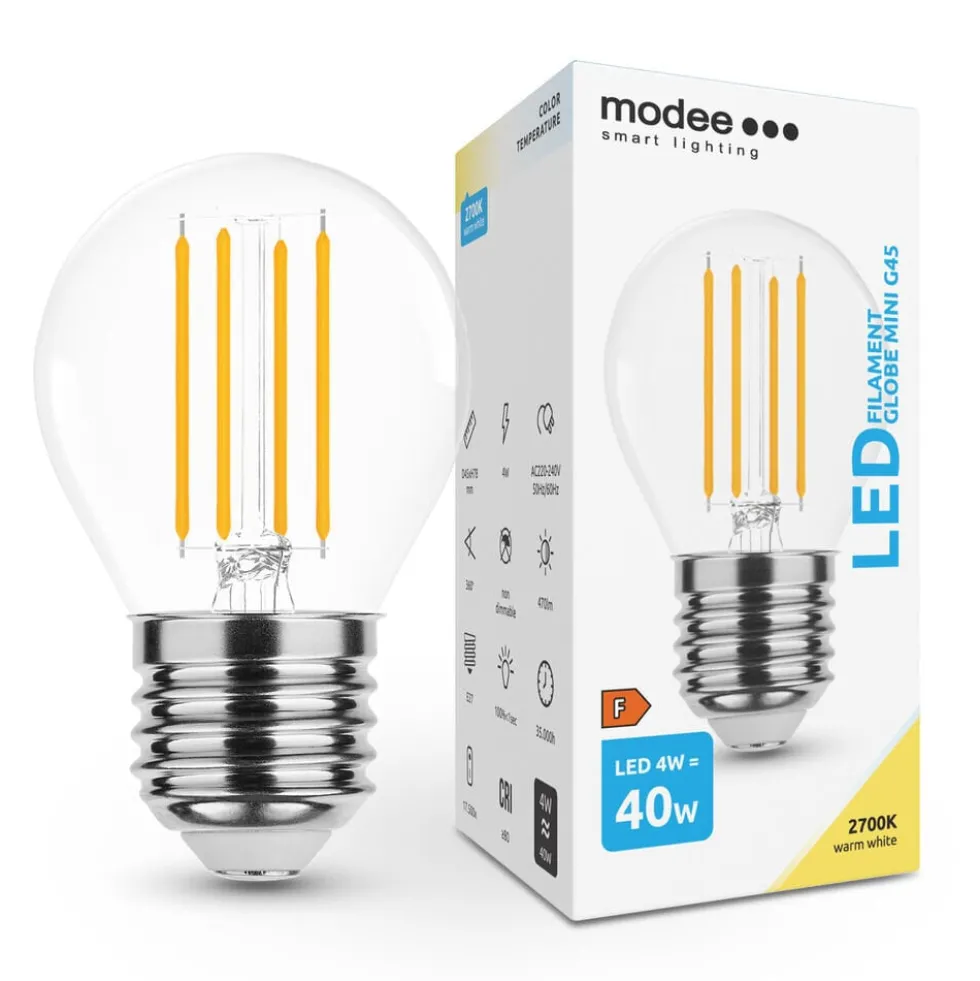 LED Fadenlampe - E27 G45 4W - 3000K Warmweiß
