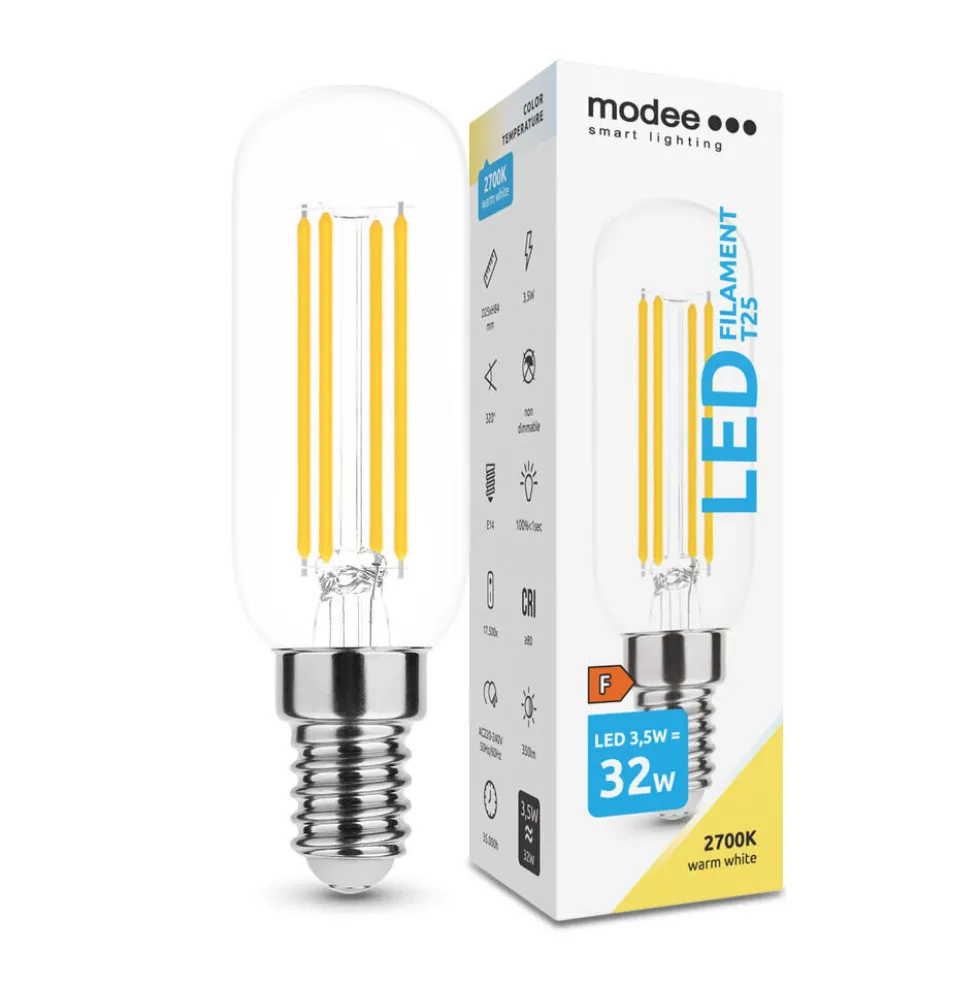 LED Fadenlampe - E14 T25 3,5W - 2700K Warmweiß