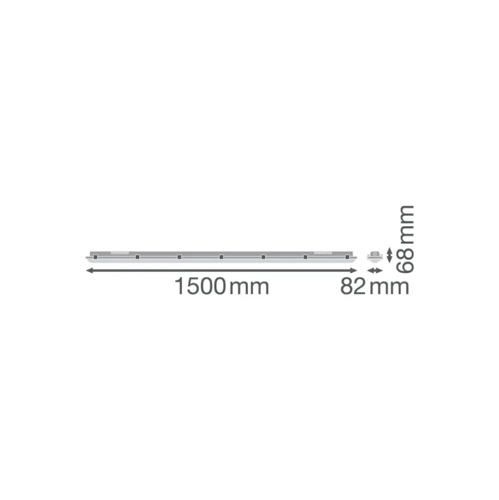 LED Feuchtraumleuchte Feuchtigkeitsdicht 46W 6400lm - 865 Tageslichtweiß | 150cm