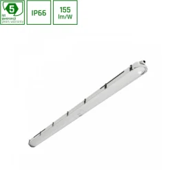 LED-Feuchtraumleuchte Wannenleuchte IP65 - 150cm - 52W 9100 Lumen - 6000K 865 Tageslicht Weiss | IK10 - Modulär Anschließbar Durchgangsverdrahtung
