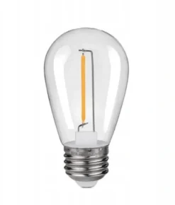 LED-Glühfadenlampe, Kugelform ST45 – E27-Fassung – 1 W – 2700 K, warmweißes Licht