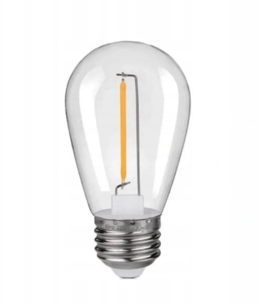 LED-Glühfadenlampe, Kugelform ST45 – E27-Fassung – 1 W – 2700 K, warmweißes Licht