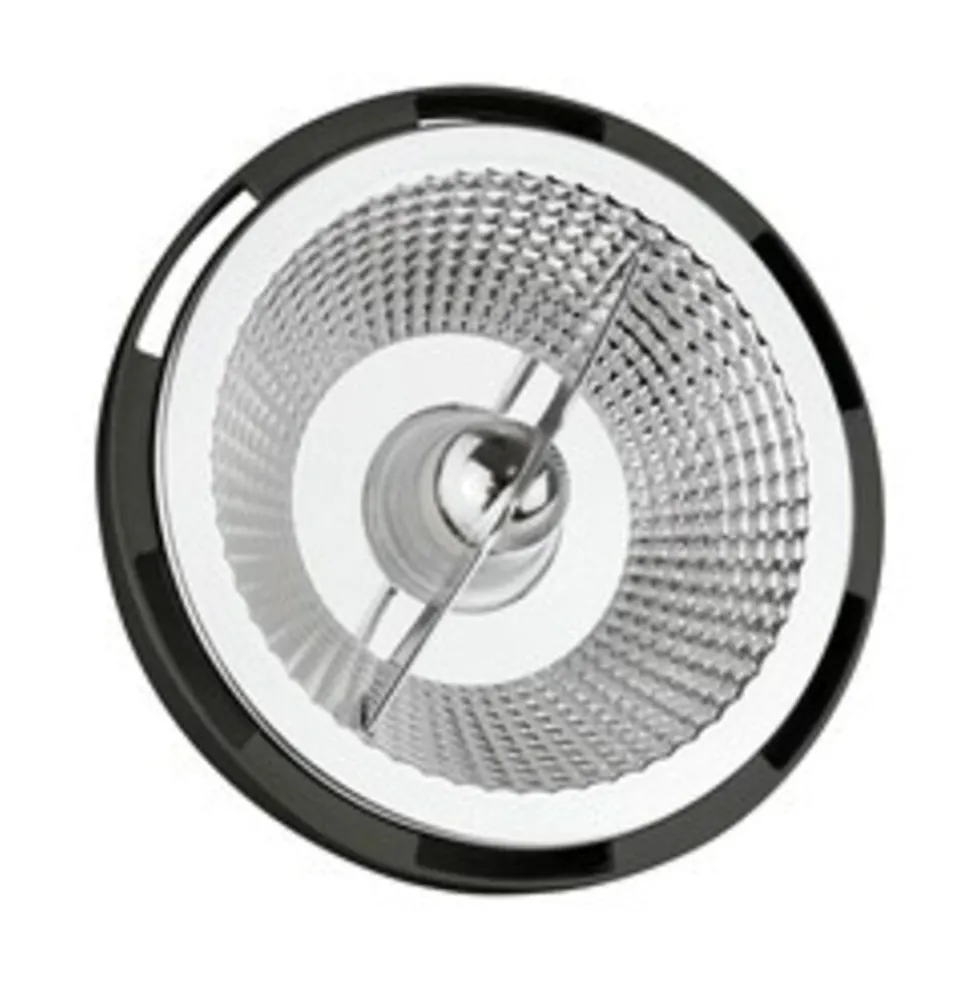 LED GU10 AR111 - 10W - 3000K Warmweiß - 20° Abstrahlwinkel - Schwarz