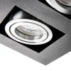 LED GU10 Deckenspot Armatur schwarz - zweifach für 2 LED GU10 Spots - exkl. LED Spots