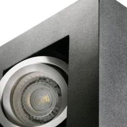 LED GU10 Deckenspot Armatur schwarz - zweifach für 2 LED GU10 Spots - exkl. LED Spots