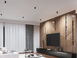 LED GU10 Deckenspot schwenkbar Schwarz rund - für 1 LED GU10 Spot