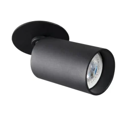LED GU10 Deckenspot schwenkbar Schwarz rund - für 1 LED GU10 Spot