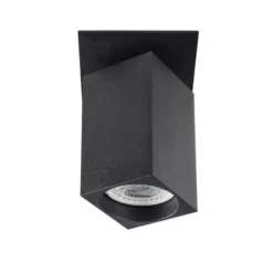LED GU10 Deckenspot schwenkbar Schwarz viereckig - für 1x LED GU10 Spot
