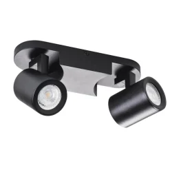 LED GU10 Deckenspot Wandspot schwarz - zweifach für 2 LED GU10 Spots