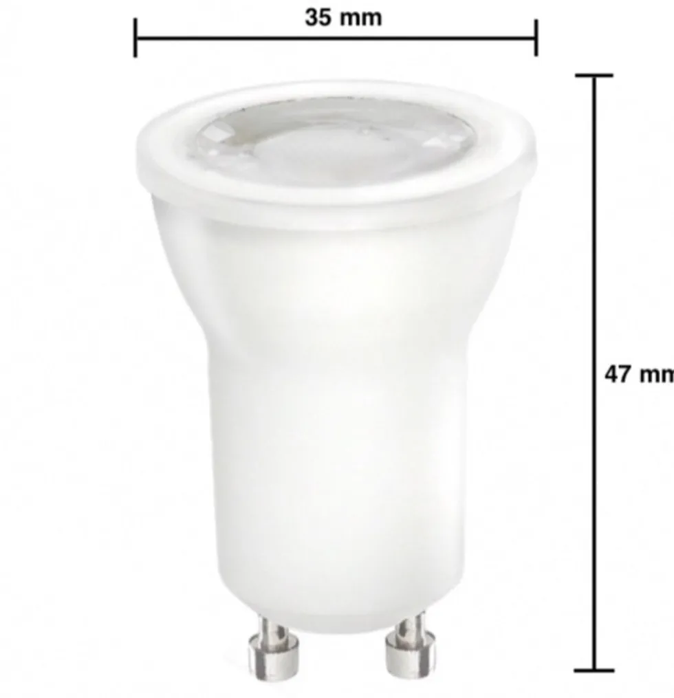 LED GU10 - Ø35mm - 4W entspricht 40W - 6000K Tageslichtweiß