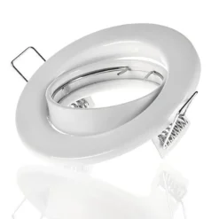 LED GU10 / MR16 Strahler - 74mm Einbaurahmen - weiß- rund - schwenkbar - Einbaugröße 82mm