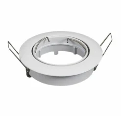 LED GU10 / MR16 Strahler - 74mm Einbaurahmen - weiß- rund - schwenkbar - Einbaugröße 82mm