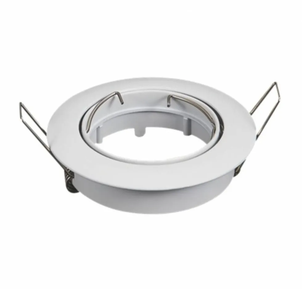 LED GU10 / MR16 Strahler - 74mm Einbaurahmen - weiß- rund - schwenkbar - Einbaugröße 82mm