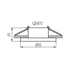 LED GU10 Strahler Einbaurahmen grau rund - für 1 LED GU10 Spot