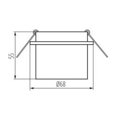 LED GU10 Strahler Einbaurahmen Schwarz Gold rund - für 1 LED GU10 Spot