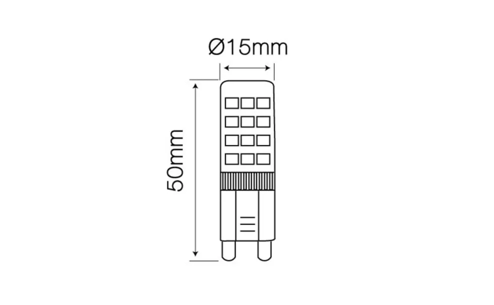 LED G9 - 4W entspricht 35W - 2700K Warmweiß - 15x50 mm
