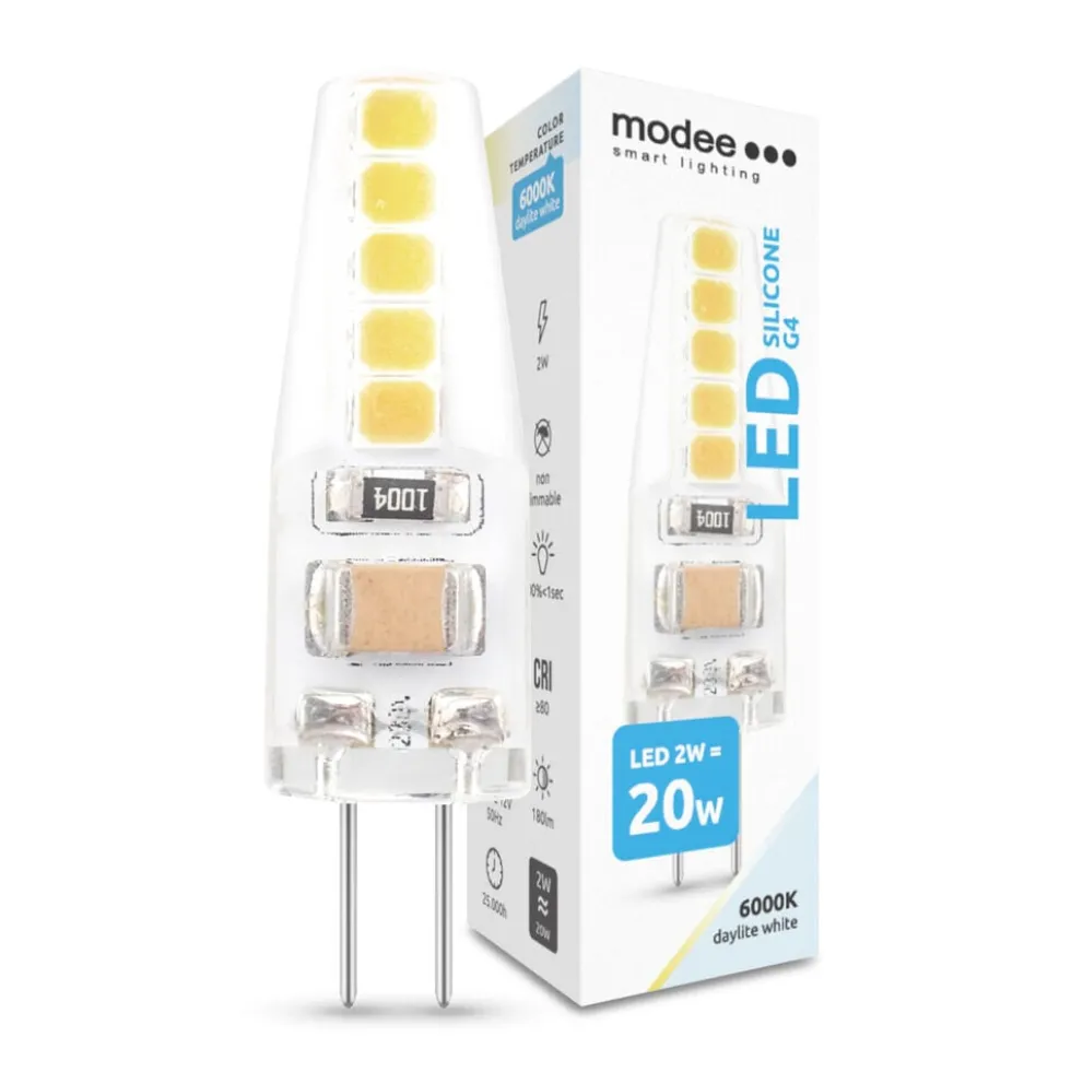 LED G4 - 2W 180Lm - 6000K Tageslichtweiß - 12V AC/DC
