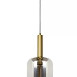 LED Hanglamp JOANET mat goud - E27 fitting - Fumé