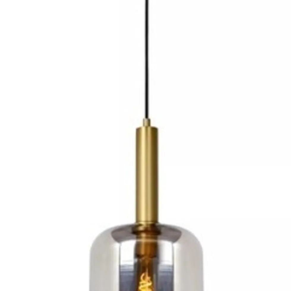 LED Hanglamp JOANET mat goud - E27 fitting - Fumé