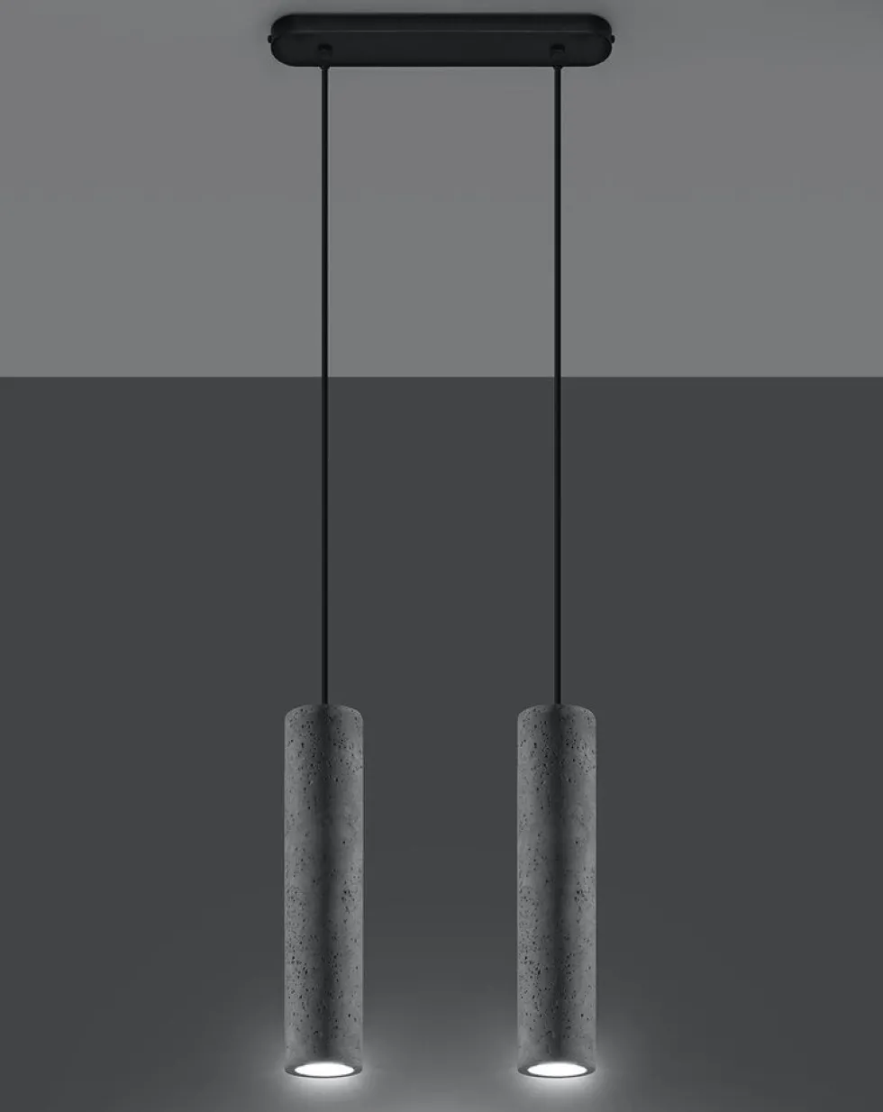 LED Hängeleuchte Beton LUVO - 2 x GU10 Fassung - exkl. LED's