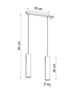 LED Hängeleuchte Beton LUVO - 2 x GU10 Fassung - exkl. LED's