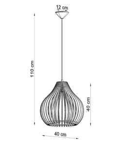 LED Hängeleuchte Holz APRILLA - 1 x E27 Fassung - exkl. LED's