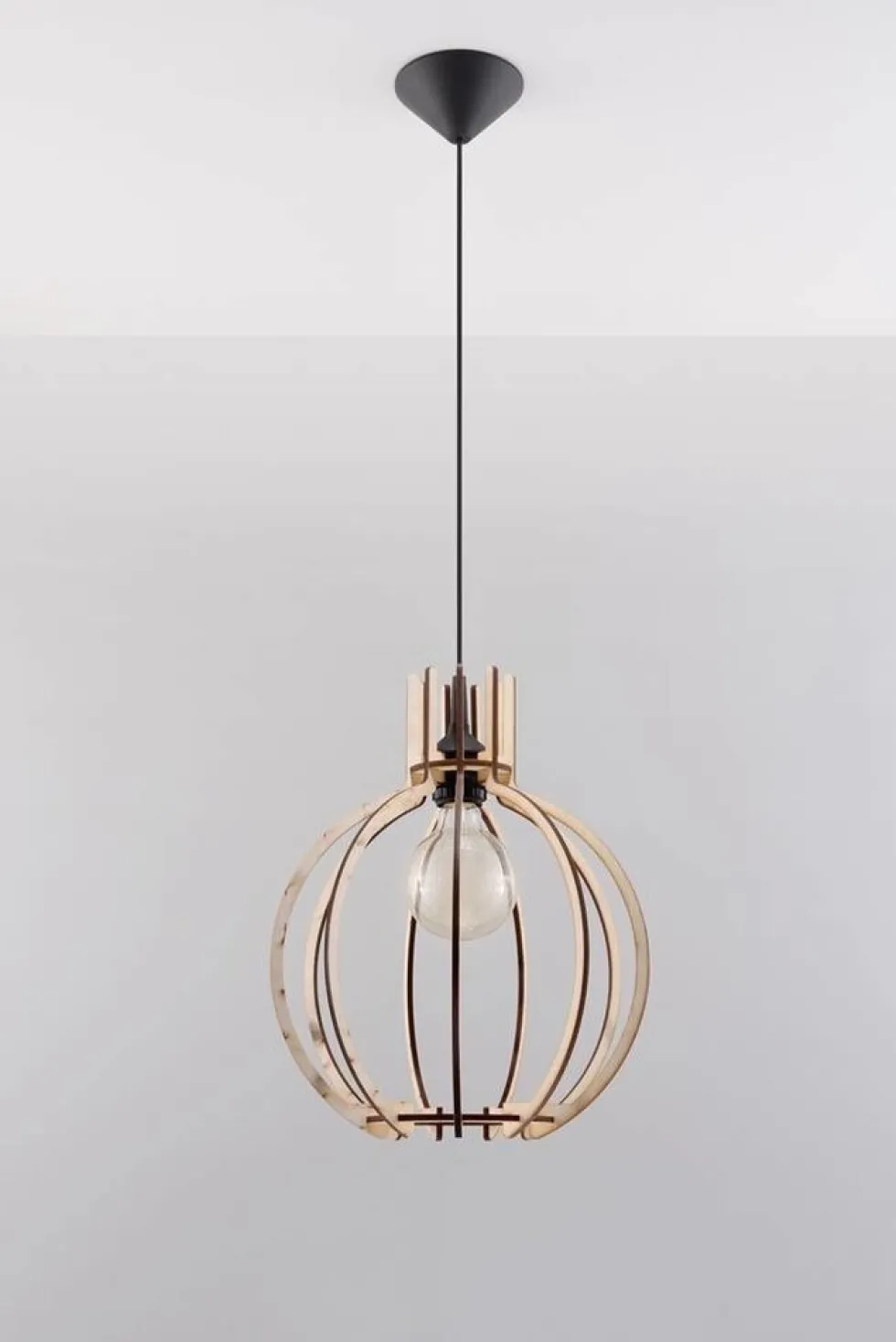 LED Hängeleuchte Holz ARANCIA - 1 x E27 Fassung - exkl. LED's