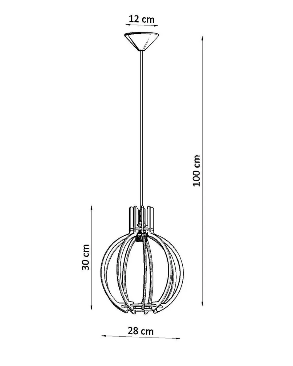 LED Hängeleuchte Holz ARANCIA - 1 x E27 Fassung - exkl. LED's