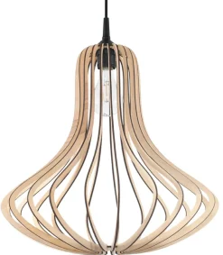 LED Hängeleuchte Holz ELZA - 1 x E27 Fassung - exkl. LED's
