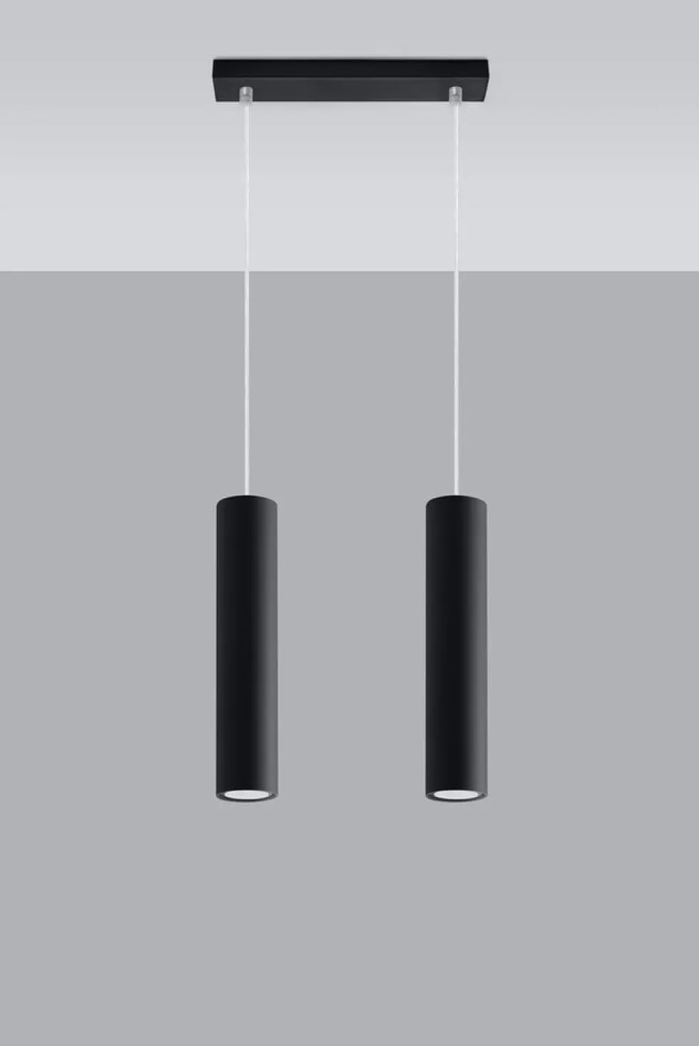 LED Hängeleuchte Mattschwarz LOOPEZ - 2 x GU10 Fassung - exkl. LED's