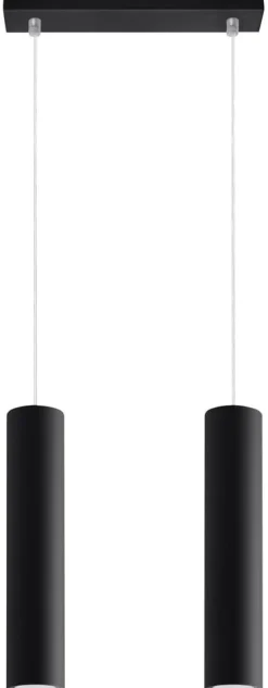LED Hängeleuchte Mattschwarz LOOPEZ - 2 x GU10 Fassung - exkl. LED's