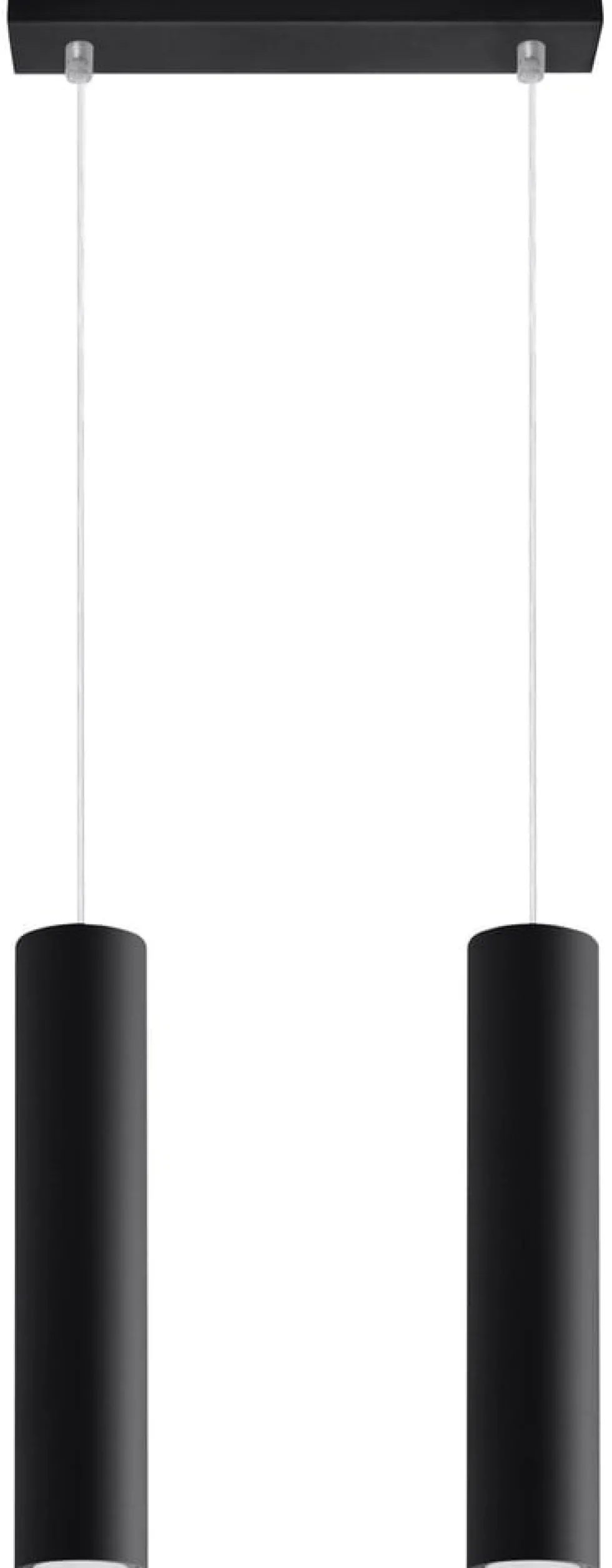 LED Hängeleuchte Mattschwarz LOOPEZ - 2 x GU10 Fassung - exkl. LED's